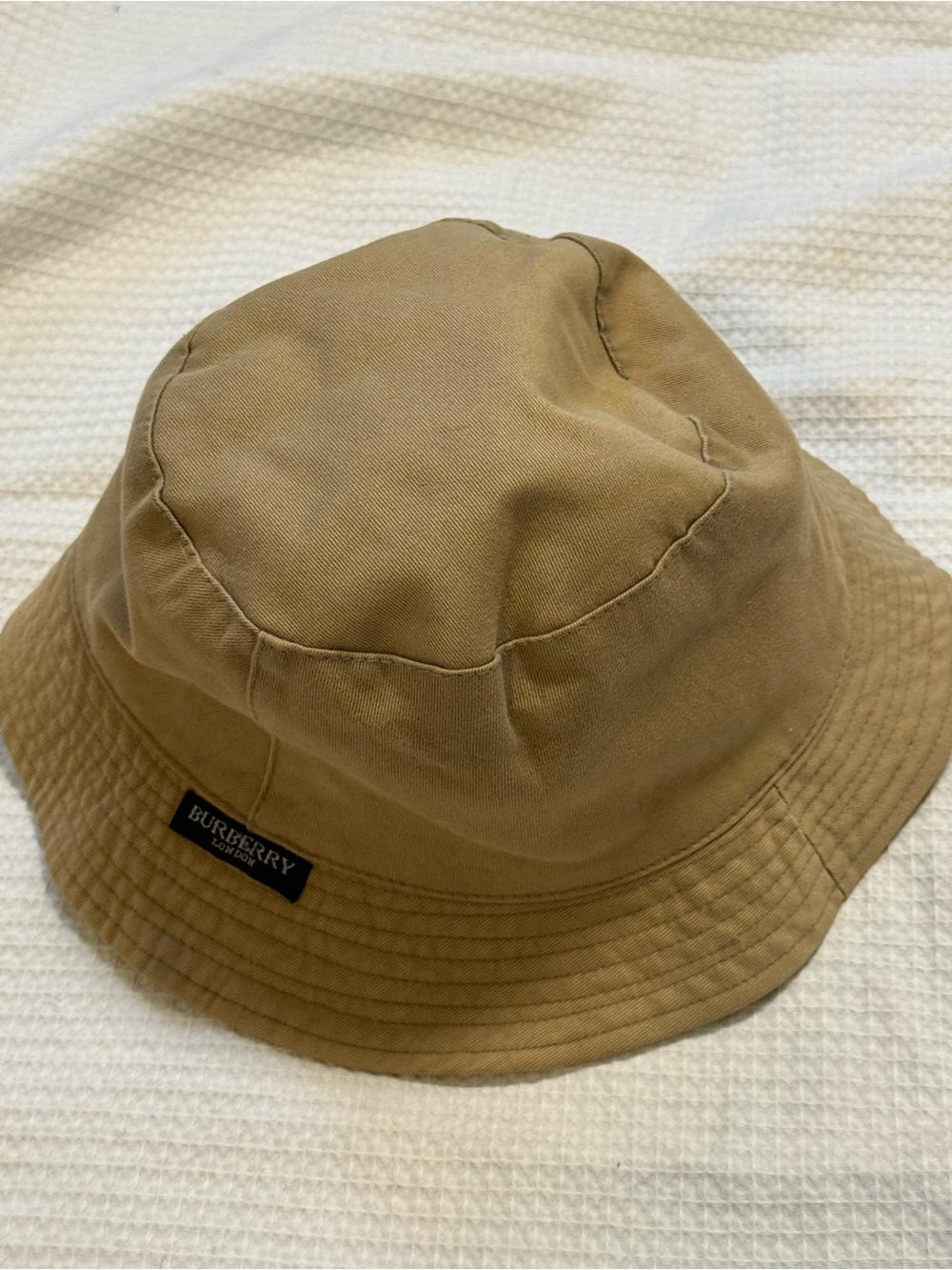 Burberry Men's Khaki/Tan Canvas Bucket Hat